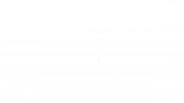 Siyah çizgi ödüllü kupa simgesi beyaz arkaplanda izole edilmiş. Galibiyet ödülü sembolü. Şampiyonluk ya da yarışma kupası. Spor başarısı işareti. 4K Video hareketli grafik canlandırması