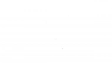 Siyah çizgi ödüllü kupa simgesi beyaz arkaplanda izole edilmiş. Galibiyet ödülü sembolü. Şampiyonluk ya da yarışma kupası. Spor başarısı işareti. 4K Video hareketli grafik canlandırması