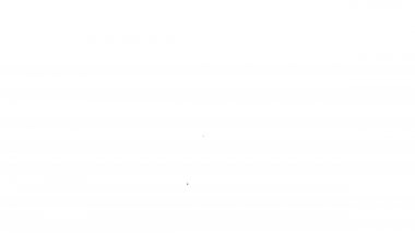 Siyah çizgi Meteoroloji termometresi beyaz arka planda izole edilmiş ikonu ölçüyor. Termometre termometresi sıcak ya da soğuk hava gösteriyor. 4K Video hareketli grafik canlandırması