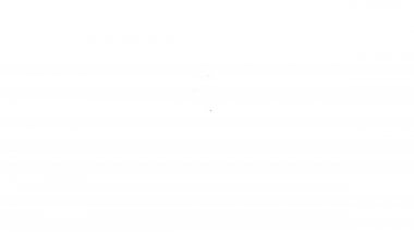 Siyah çizgi havuç simgesi beyaz arkaplanda izole edilmiş. 4K Video hareketli grafik canlandırması