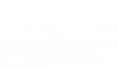 Siyah çizgi Zarf simgesi beyaz arkaplanda izole edildi. Mesaj konsepti alındı. Yeni, e-posta gelen mesaj, SMS. Posta servisi. 4K Video hareketli grafik canlandırması