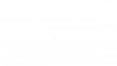 Siyah çizgi Zarf ayarı simgesi beyaz arkaplanda izole edildi. 4K Video hareketli grafik canlandırması