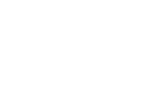 Ligne noire icône chronomètre isolé sur fond blanc. Signe de minuterie. Signe du chronomètre. Animation graphique de mouvement vidéo 4K