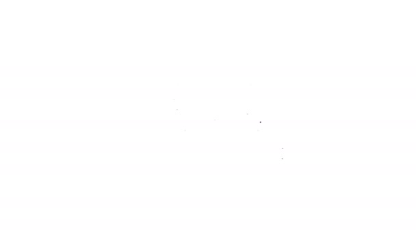黑线运动曲棍球机械记分板和结果显示图标隔离在白色背景.4K视频运动图形动画 — 图库视频影像