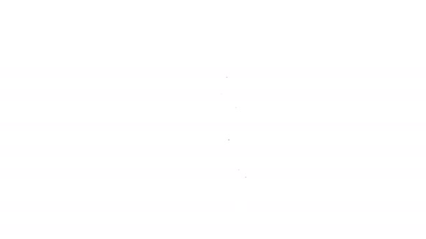 Черная линия Кубок значок изолирован на белом фоне. Символ трофея победителя. Чемпионский или конкурсный приз. Знак спортивного достижения. Видеографическая анимация 4K — стоковое видео
