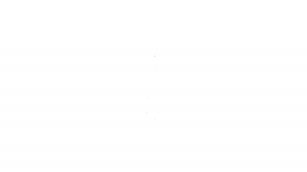 Czarna ikona łopaty izolowana na białym tle. Narzędzie ogrodnicze. Narzędzie do ogrodnictwa, rolnictwa, rolnictwa. 4K Animacja graficzna ruchu wideo — Wideo stockowe