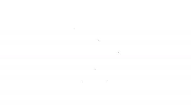Ligne noire Moniteur et enveloppe, nouveau message, icône du courrier isolé sur fond blanc. Utilisation pour les bulletins électroniques, en-têtes, messages de blog. Animation graphique de mouvement vidéo 4K — Video