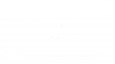 Siyah çizgi Zarf simgesi beyaz arkaplanda izole edildi. E- posta mektup sembolü. 4K Video hareketli grafik canlandırması