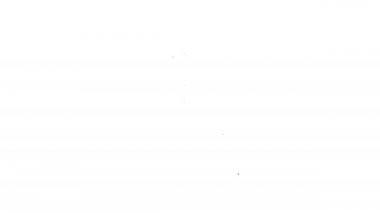 Siyah çizgi Zarf simgesi beyaz arkaplanda izole edildi. Mesaj konsepti alındı. Yeni, e-posta gelen mesaj, SMS. Posta servisi. 4K Video hareketli grafik canlandırması