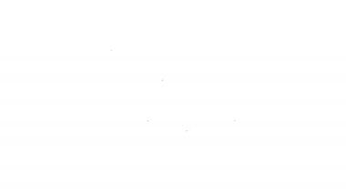 Beyaz arkaplanda siyah çizgi silme simgesi var. Sil ya da hata mektubu. Mesajı geç. Reddedilmiş posta. 4K Video hareketli grafik canlandırması