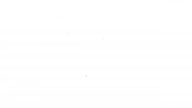 Beyaz arkaplanda siyah çizgi dosya klasörü simgesi izole edildi. Muhasebe klasörü sembolü. Muhasebe yönetimi. 4K Video hareketli grafik canlandırması