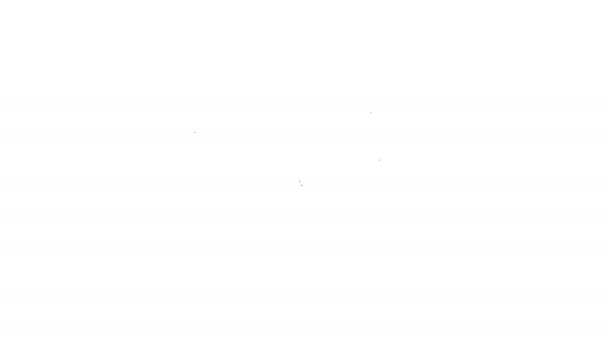Schwarze Linie Umschlagsymbol isoliert auf weißem Hintergrund. Konzept der empfangenen Botschaft. Neu, eingehende E-Mails, SMS. Postzustelldienst. 4K Video Motion Grafik Animation — Stockvideo