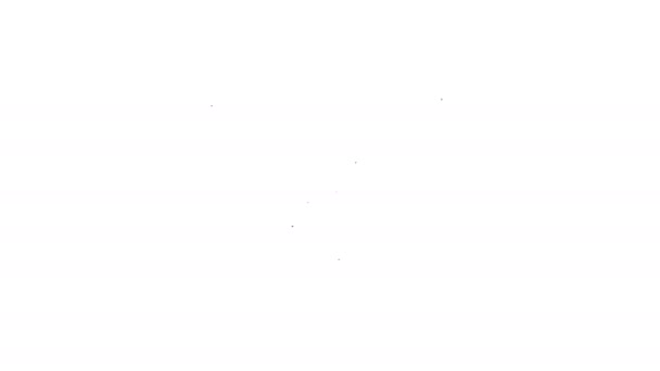 Linea nera Messaggio di posta icona della password di blocco isolato su sfondo bianco. Busta con lucchetto. Privato, sicurezza, sicurezza, protezione, privacy. Animazione grafica 4K Video motion — Video Stock