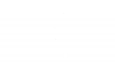 Beyaz arkaplanda siyah çizgi boya fırçası simgesi izole edildi. 4K Video hareketli grafik canlandırması