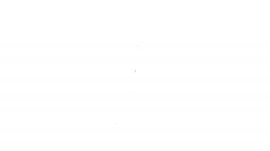 Beyaz arka planda izole edilmiş siyah renkli palet simgesi. 4K Video hareketli grafik canlandırması