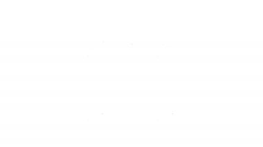 Beyaz arka planda izole edilmiş siyah çizgi resim ikonu sergisi. Resim galerisi. 4K Video hareketli grafik canlandırması