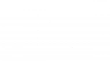 Siyah çizgi Not Defteri simgesi beyaz arkaplanda izole edildi. Spiral not defteri simgesi. Okul defteri. Yazı tahtası. Okul günlüğü. 4K Video hareketli grafik canlandırması