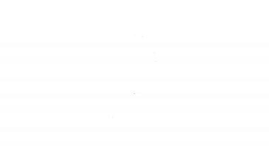 Beyaz arkaplanda siyah çizgi boyası ikonu izole edildi. 4K Video hareketli grafik canlandırması