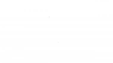 Fikir ikonu kavramına sahip siyah çizgi ampulü beyaz arkaplanda izole edildi. Enerji ve fikir sembolü. İlham konsepti. 4K Video hareketli grafik canlandırması