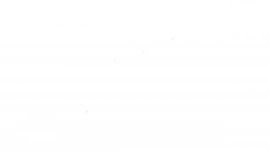 Beyaz arkaplanda siyah çizgi pasta grafiği bilgi simgesi izole edildi. Diyagram çizelgesi. 4K Video hareketli grafik canlandırması