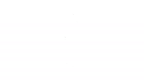 Línea negra Icono de lápiz aislado sobre fondo blanco. Animación gráfica de vídeo 4K — Vídeo de stock