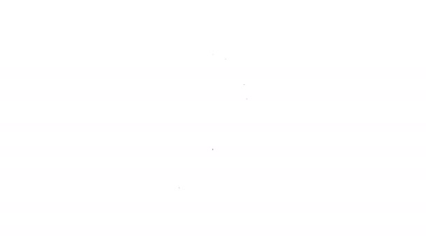 Linha preta Spray de tinta pode ícone isolado no fundo branco. Animação gráfica em movimento de vídeo 4K — Vídeo de Stock