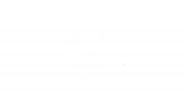 Beyaz zemin üzerinde dolar sembolü olan siyah çizgi Dünya küresi. Dünya ya da Dünya işareti. Küresel internet sembolü. Geometrik şekiller. 4K Video hareketli grafik canlandırması