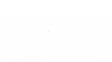 Siyah çizgi sözleşmesi parası ve kalem simgesi beyaz arkaplanda izole edildi. Bankacılık belgeleri dolar finans para sayfası. 4K Video hareketli grafik canlandırması