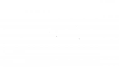 Siyah çizgi güvenli simgesi beyaz arkaplanda izole edildi. Kapı, şifreli bir banka kasası. Güvenilir Veri Koruma. 4K Video hareketli grafik canlandırması