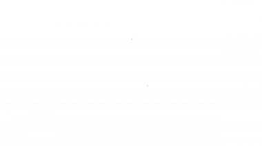 Beyaz arka planda soru işareti simgesi olan siyah çizgi insan kafası. 4K Video hareketli grafik canlandırması