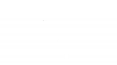 Beyaz zemin üzerinde dolar sembolü olan siyah çizgi kalkanı. Güvenlik kalkanı koruması. Para güvenliği konsepti. 4K Video hareketli grafik canlandırması