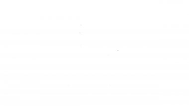 Beyaz arkaplanda siyah çizgi evrak çantası simgesi izole edildi. İş ilanı. İş portföyü. 4K Video hareketli grafik canlandırması