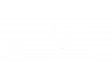 Siyah çizgi kumarhane simgesi beyaz arka planda izole edildi. Kumarhane krupiyesi. 4K Video hareketli grafik canlandırması