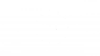 Siyah çizgi kumarhane çipleri simgesi beyaz arka planda izole edildi. Kumarhane kumarı. 4K Video hareketli grafik canlandırması