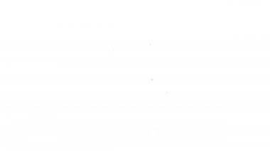 Siyah çizgili cüzdan beyaz arka planda izole edilmiş kağıt para para ikonu. Çanta ikonu. Nakit tasarruf sembolü. 4K Video hareketli grafik canlandırması