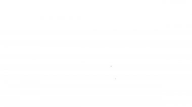 Siyah çizgi kralı beyaz arka planda izole edilmiş kart simgesi oynuyor. Kumarhane kumarı. 4K Video hareketli grafik canlandırması