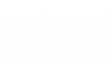 Beyaz zemin üzerinde su damlaları akan siyah duş başlığı izole edilmiş. 4K Video hareketli grafik canlandırması