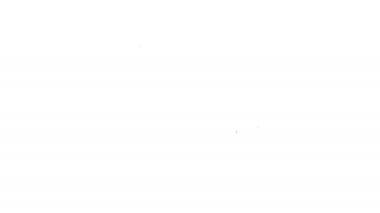 Siyah çizgi sanayi metalik boru ikonu beyaz arka planda izole edildi. Tesisat boru hattının farklı şekillerde parçaları. 4K Video hareketli grafik canlandırması