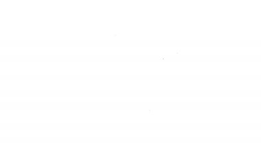 Siyah çizgi sanayi metalik boru ikonu beyaz arka planda izole edildi. Tesisat boru hattının farklı şekillerde parçaları. 4K Video hareketli grafik canlandırması