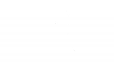 Siyah çizgi Nargile simgesi beyaz arkaplanda izole edilmiş. 4K Video hareketli grafik canlandırması