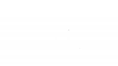 Üzerinde RIP yazılı siyah çizgi Tombstone resmi beyaz arkaplanda izole edilmiş. Mezar ikonu. 4K Video hareketli grafik canlandırması