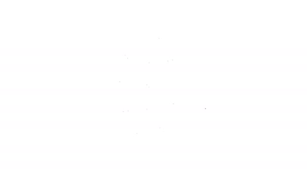 Schwarze Linie Erdglobus mit Dollar-Symbol auf weißem Hintergrund isoliert. Welt- oder Erdzeichen. Globales Internetsymbol. Geometrische Formen. 4K Video Motion Grafik Animation — Stockvideo