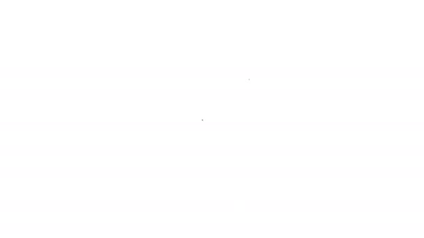 Línea negra Embudo de ventas con flechas para marketing y startup icono de negocio aislado sobre fondo blanco. Plantilla infográfica. Animación gráfica de vídeo 4K — Vídeos de Stock