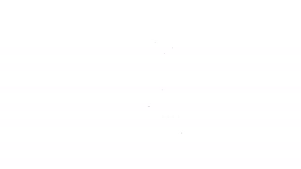 Черная линия Сантехник значок изолирован на белом фоне. Видеографическая анимация 4K — стоковое видео