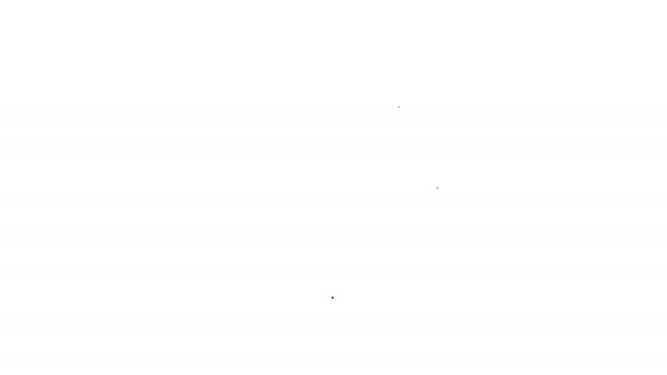 Черная линия Капля воды запрещенная икона выделена на белом фоне. Нет водяного знака. Видеографическая анимация 4K — стоковое видео