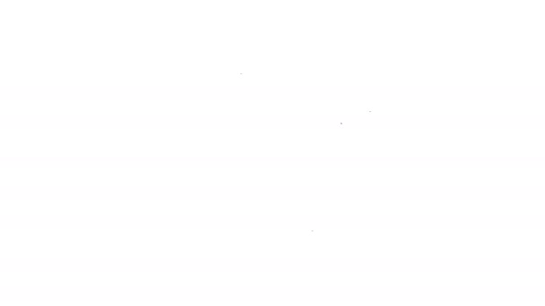 Czarna linia Przemysł metaliczna ikona rury izolowana na białym tle. Rurociągi hydrauliczne o różnych kształtach. 4K Animacja graficzna ruchu wideo — Wideo stockowe