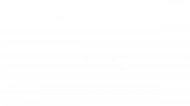 Siyah çizgi Puro, beyaz arka planda izole edilmiş duman simgesi. 4K Video hareketli grafik canlandırması