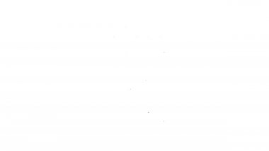 Siyah çizgi Açık sigara paketi simgesi beyaz arkaplanda izole edildi. Sigara paketleri. 4K Video hareketli grafik canlandırması