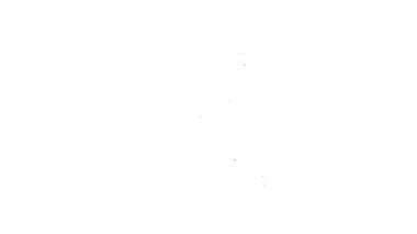 Siyah çizgi sigara kutusu simgesi beyaz arkaplanda izole edildi. Sigara paketleri. 4K Video hareketli grafik canlandırması