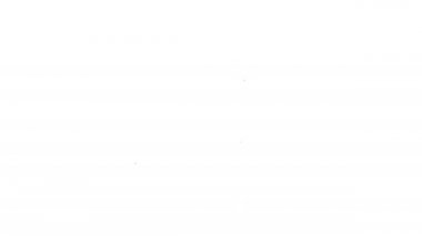 Beyaz arka planda siyah çizgi itfaiye baltası ikonu var. Yangın baltası. 4K Video hareketli grafik canlandırması